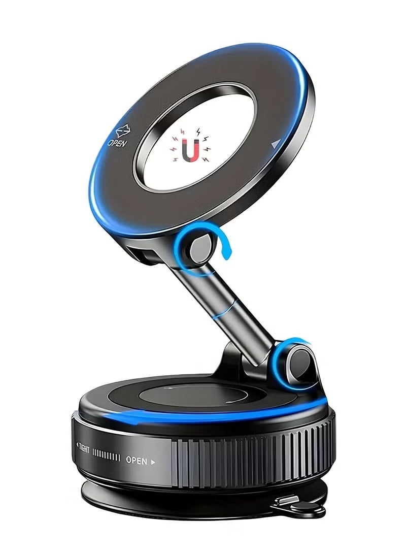 ZAMFA 360° Magnetic Phone Holder for Car | Strong Suction Cup Dashboard & Windshield Mount | MagSafe Compatible Car Phone Stand | One-Touch Lock | Universal Fit for All Smartphones - Image 1